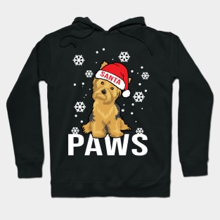 Yorkshire Terrier Santa Paws Xmas Gift For Dog Lover Hoodie